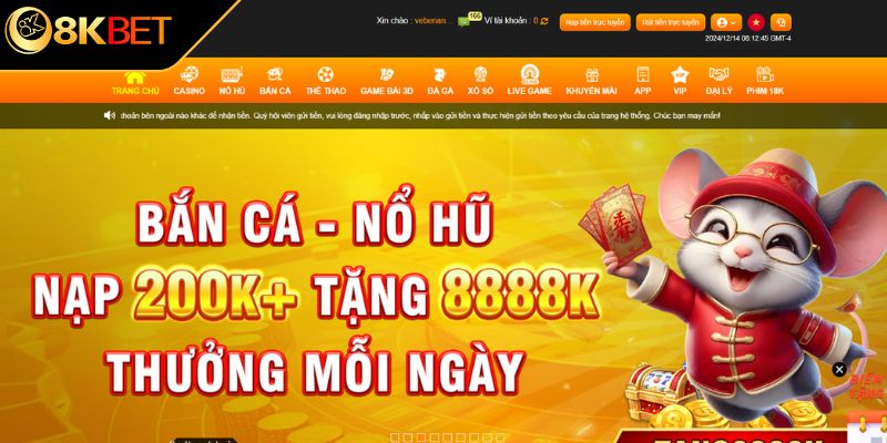 Truy cập trang chủ 8KBET